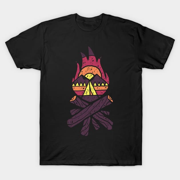 Campfire T-Shirt by quilimo